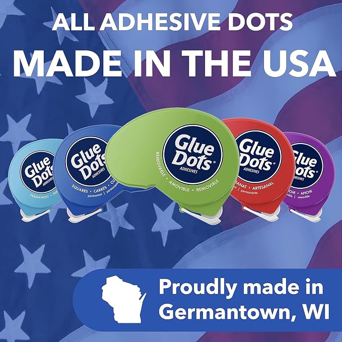 Glue Dots, Glue Squares Dot N' Go Dispenser, Double-Sided, 450 Dots, DIY Craft - Image 7