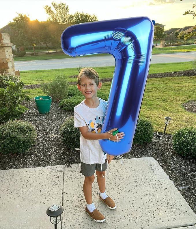 Blue Number 7 Balloon 40 Inch - Image 7
