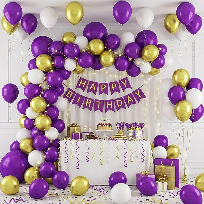 RUBFAC Dark Purple Balloons Arch Kit Different Sizes - Image 5