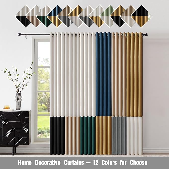 BULBUL Luxury Ivory Gold Curtains 90 inches - Image 7