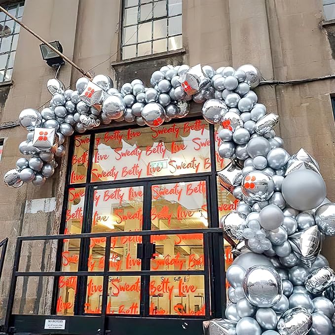 PartyWoo Metallic Silver Balloons 100pcs Chrome Silver Color | - Image 7