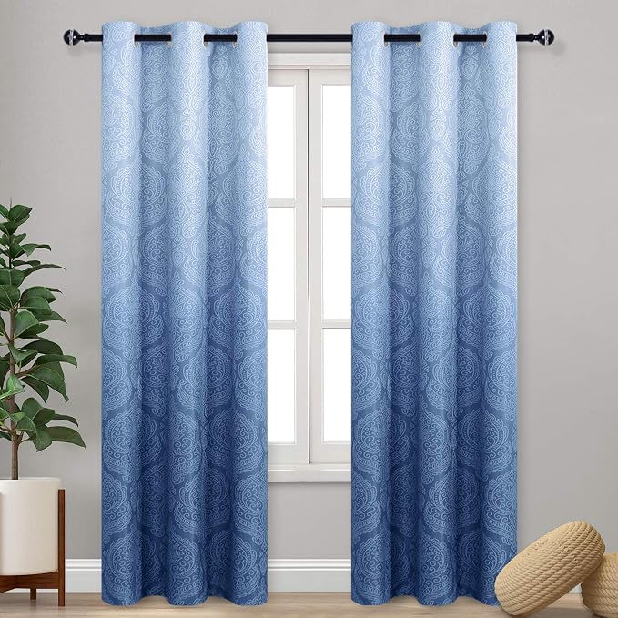 DWCN Ombre Blackout Curtains for Bedroom by DWCN