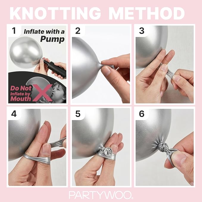 PartyWoo Pale Pink Balloons 100pcs Light Pastel Baby Pink Color | 18 12 10 5 - Image 7