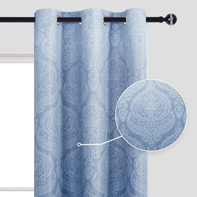 DWCN Blue Ombre Curtains for Bedroom - Image 2