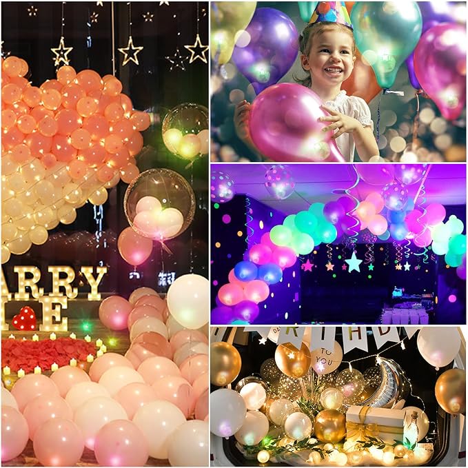 ZGWJ 50PCs Red Balloon Lights Mini, Battery Powered, Long Standby Time - Image 5