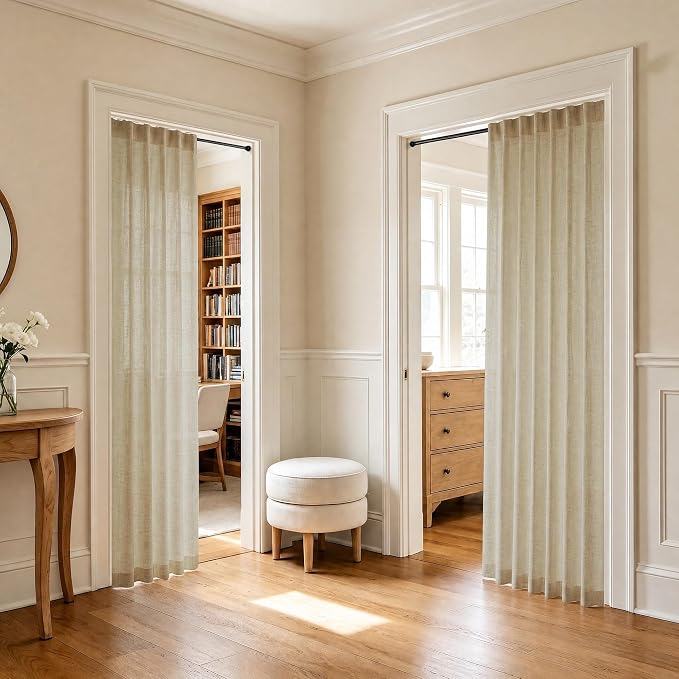 90 Inch Linen Curtains 2 Panels - Image 6