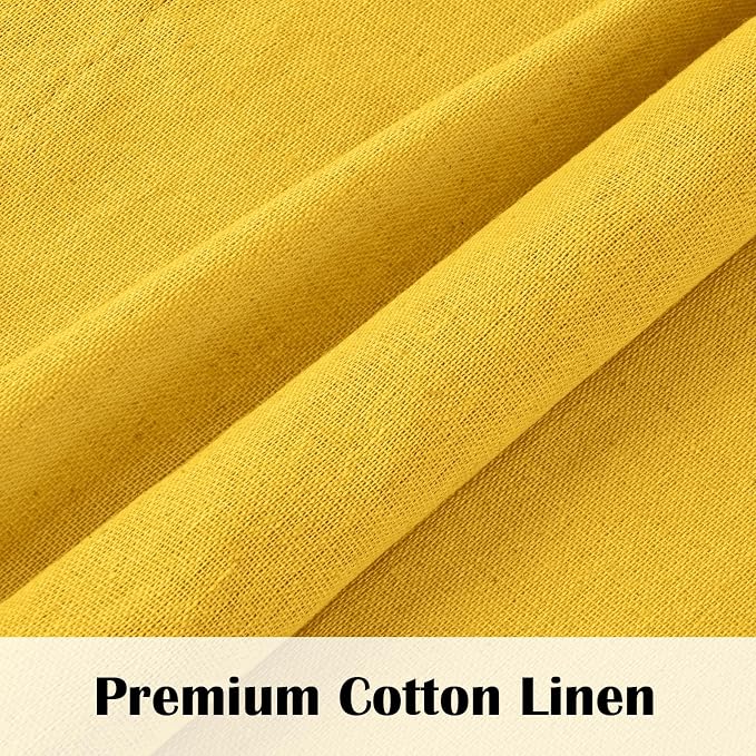 Farmhouse Cotton Linen Curtains - Image 3