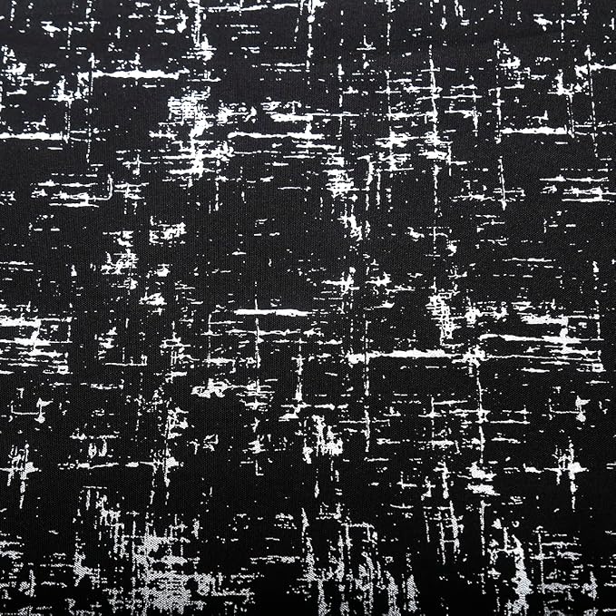 Taisier Home Silver Foil Print Linen Textured Curtains Geometric Dots Pattern - Image 8