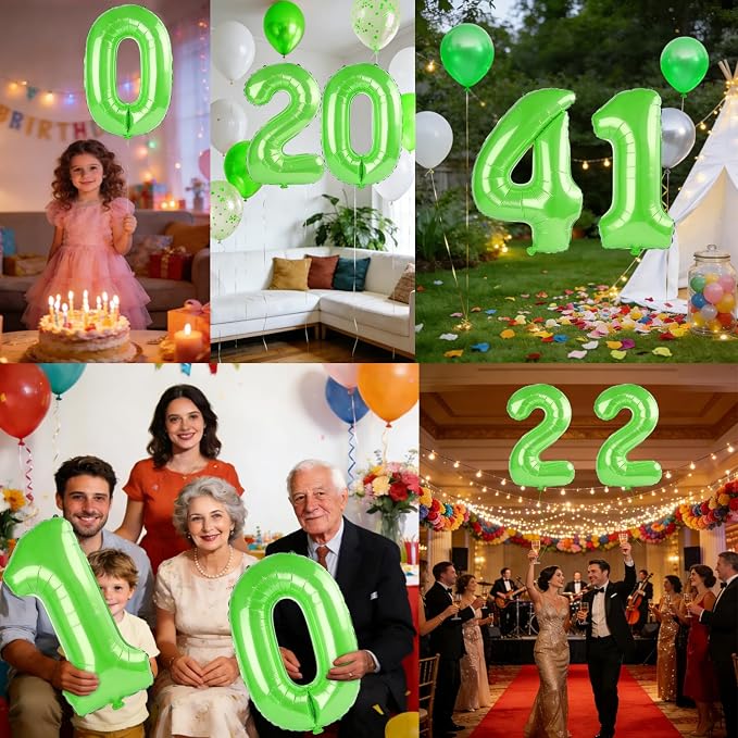 40 Inch Number 41 Balloons for 41st Birthday Party Decorations, 0-100 Fruit - Image 7