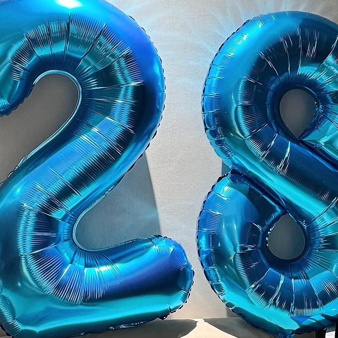 40 Inch Navy Blue Number 4 Foil Balloon - Image 9