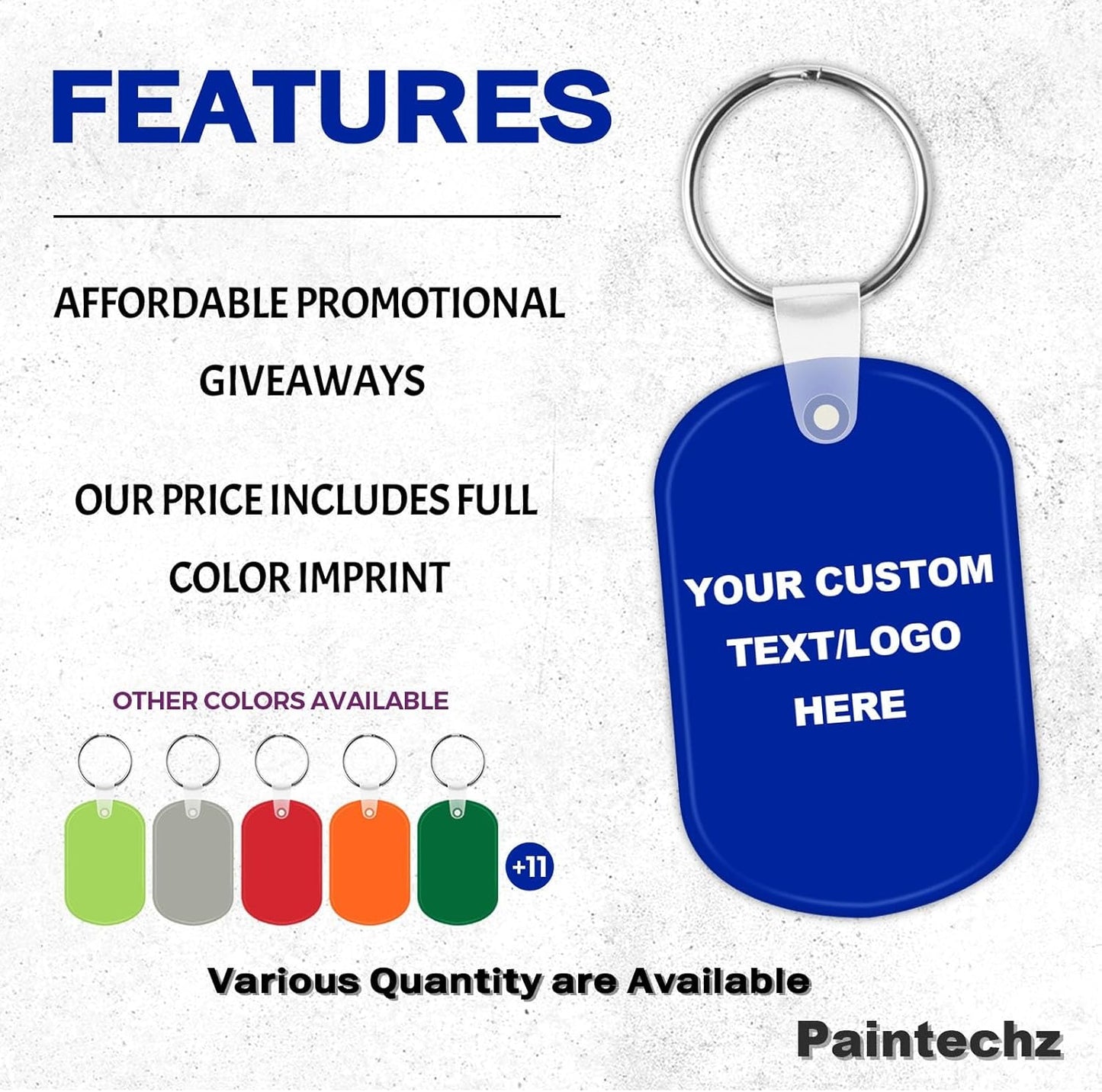 Custom Oval Soft Keychains 700 Pack, Personalized Logo, Text Bulk - Perfect for Tradeshows, Party Favors, Campaign Gifts - Customizable Key Tags