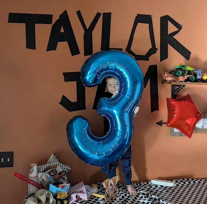 Numbers 20 Balloon 40Inch Blue Balloons - Image 2