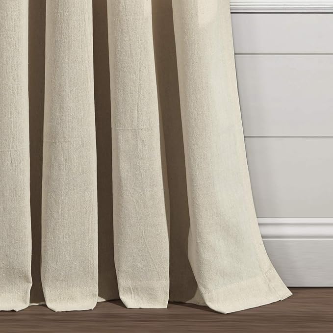 Lush Decor Boho Pom Tassel Window Curtain, 84 x 52 in, Dark Linen - Image 4