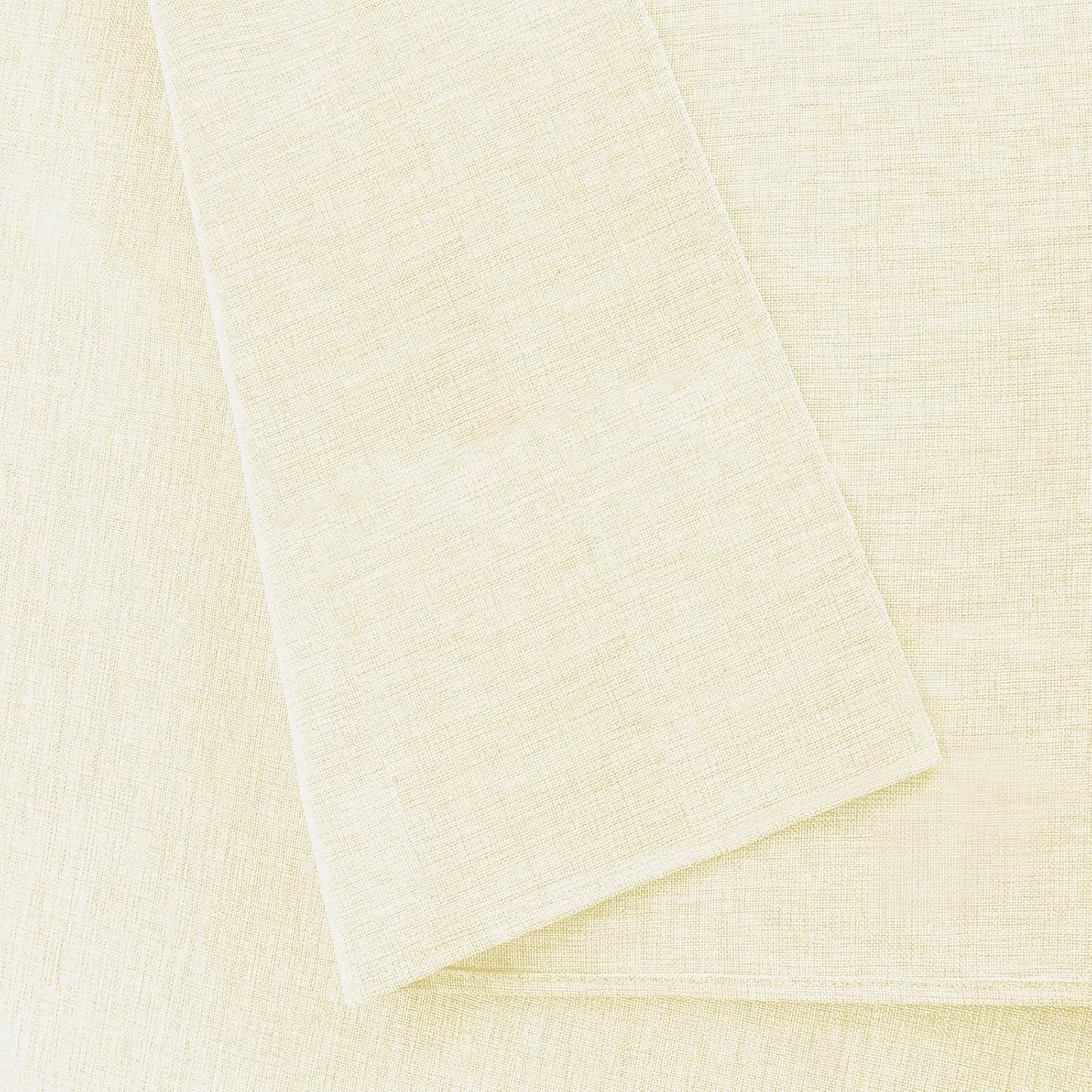 Hiasan Faux Linen Rectangle Tablecloth - Wrinkle and Stain Resistant Washable Table Cloth for Kitchen Dining Room Holiday Table Cover for Dinner, Champagne, 54 x 120 Inch