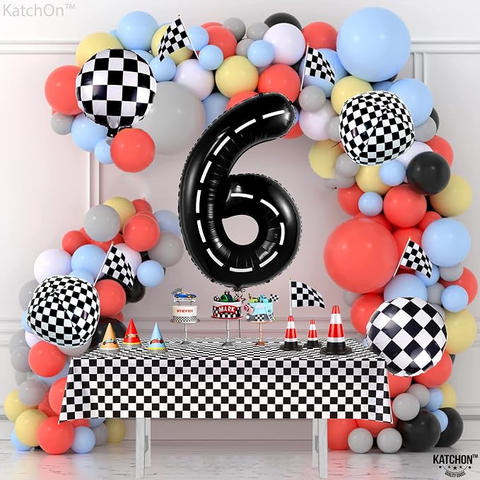 KatchOn, 40 Inch | Hot Wheels 6th Birthday Balloon | 6th Road Birthdays - Image 5
