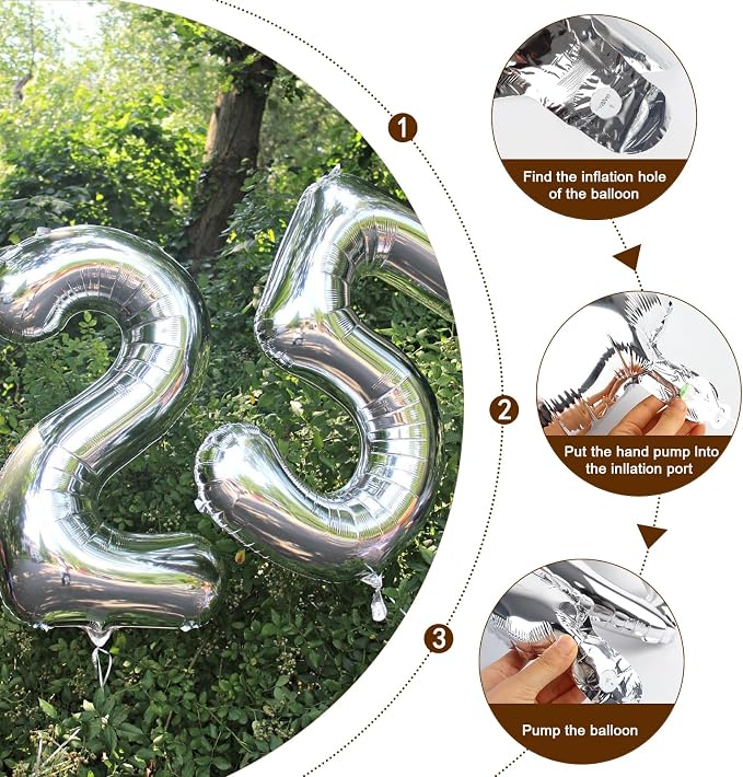 Number Balloons Silver 5 Balloon 40 inch - Image 6