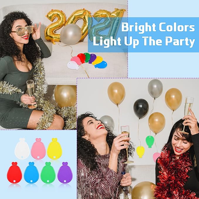 Aoriher 36 Pcs Colorful Plastic Balloon Weights Balloon Shaped Weights - Image 6