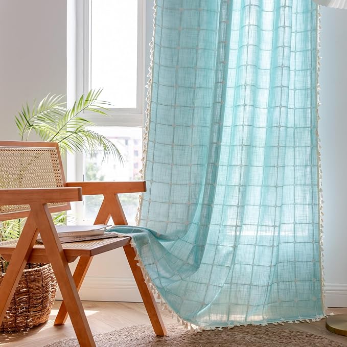 Sutuo Home Boho Curtains for Kitchen Nursery Kid's Room, Bohemian Semi Blackout by SutuoHome
