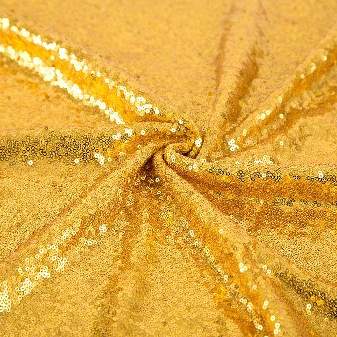 JYFLZQ Gold Sequin Backdrop Curtains 6ft x 8ft 1 Panel Glitter Photo Booth - Image 4