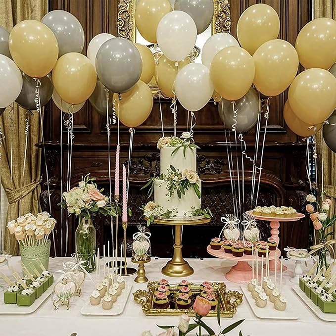 PartyWoo Light Brown Balloons 50pcs Neutral Boho Coffee Color | 12 Inch Balloons - Image 6