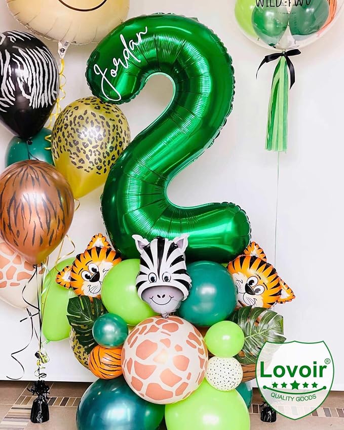 Dark Green 21 Number Balloons, 40 Inch Giant Number 21 Balloons Foil Mylar - Image 3