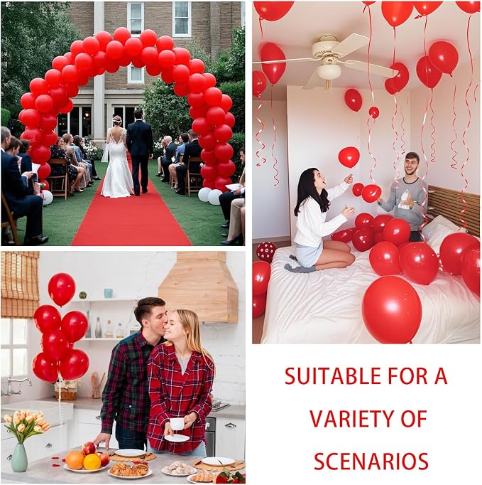 Red Balloons Red Birthday Decorations 30 Pack 18 inch Round Latex Balloons - Image 3