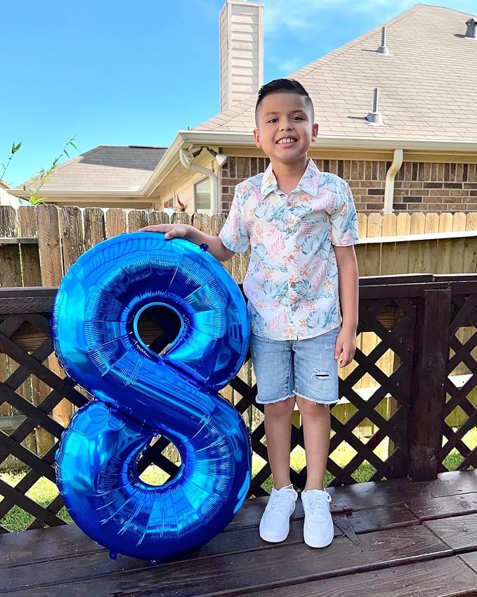 Blue Number 8 Balloon 40 Inch - Image 7