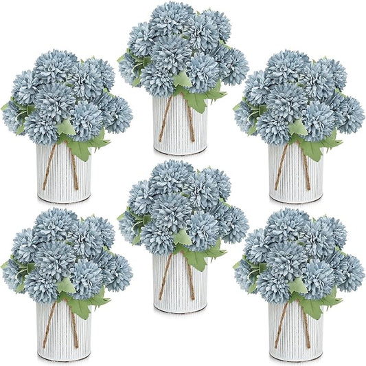 6 Set Pre-Made Flower Table Centerpieces by SEKNHOP