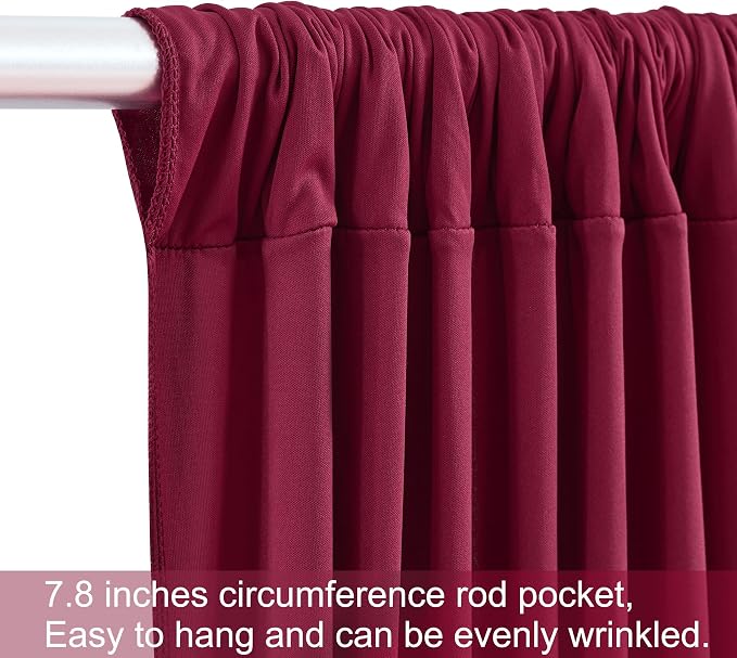 10x12 Burgundy Backdrop Curtains - Image 7