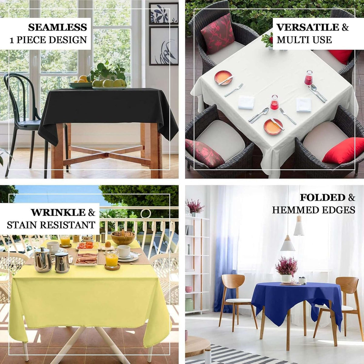 Efavormart 54x54 Sage Green Wholesale Linens Seamless Polyester Square Linen Tablecloth for Wedding Banquet Party Restaurant