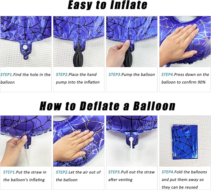 40 IN Red Blue Gradient Number 3 Balloon Large Digital 3 Foil Balloon | - Image 3