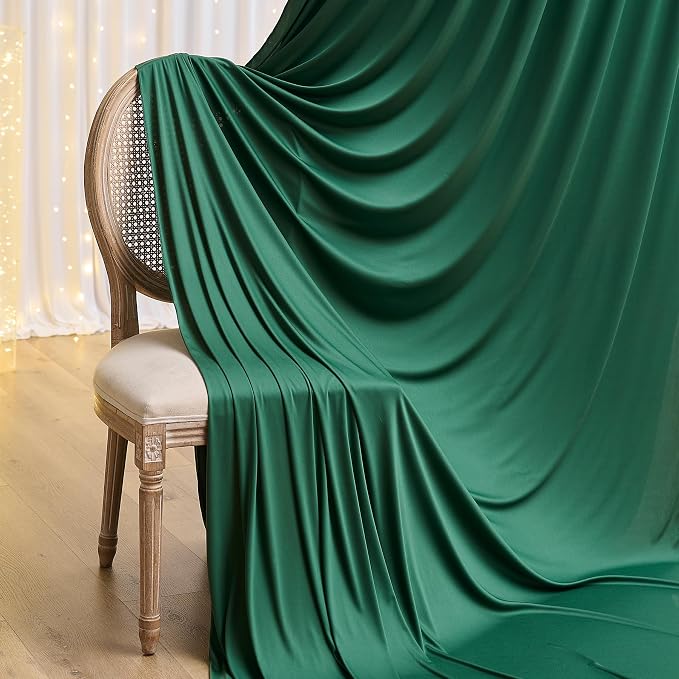 50×12ft Wrinkle Free Hunter Green Backdrop Curtain - Image 6