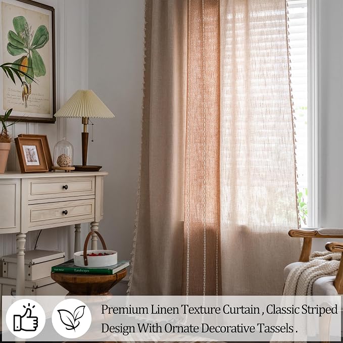Sutuo Home Boho Curtains 63 inch - Image 3