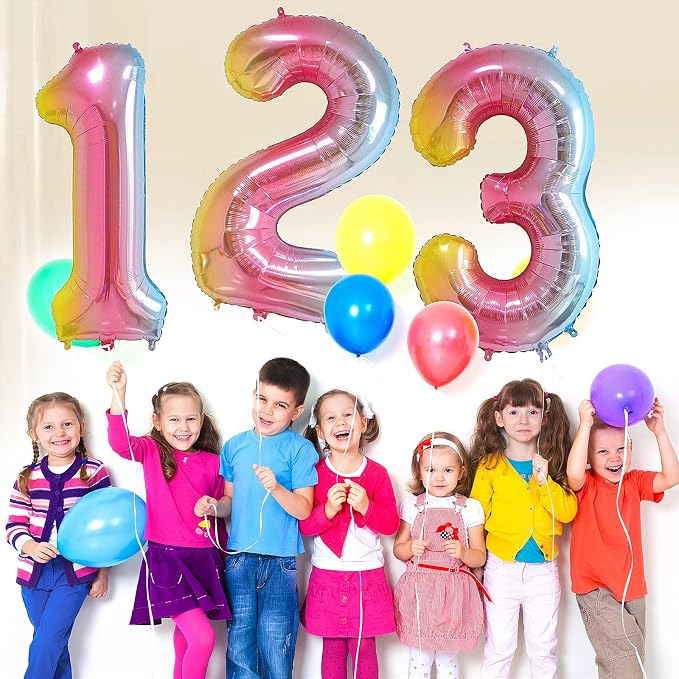 40 inch Number Balloon 0-9 Black Large Number 40 Balloons, Digital Balloons - Image 4