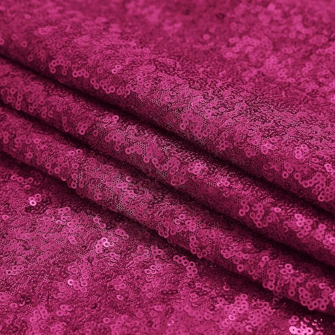 Sugargirl Fuchsia Sequin Backdrop Curtain 4 Panels 2FTx8FT Glitter Fuchsia - Image 9