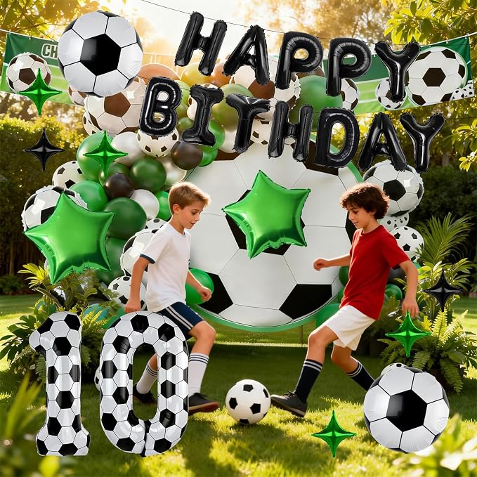 40 Inch Soccer Number 6 Balloon Set, Soccer Birthday Party Decorations | Sports - Image 5