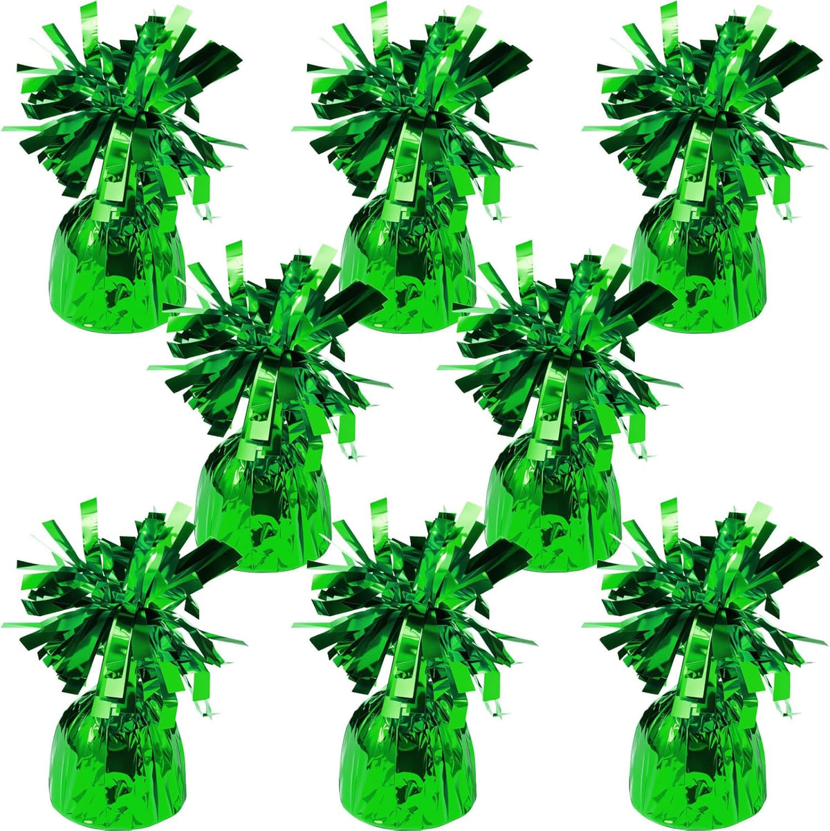 8 Pcs Green Metallic Balloon Weights Holder Anchors Balloon Holder Weights for Helium Balloons Birthday Graduation Party Christmas Wedding Celebration Decoration (Green)