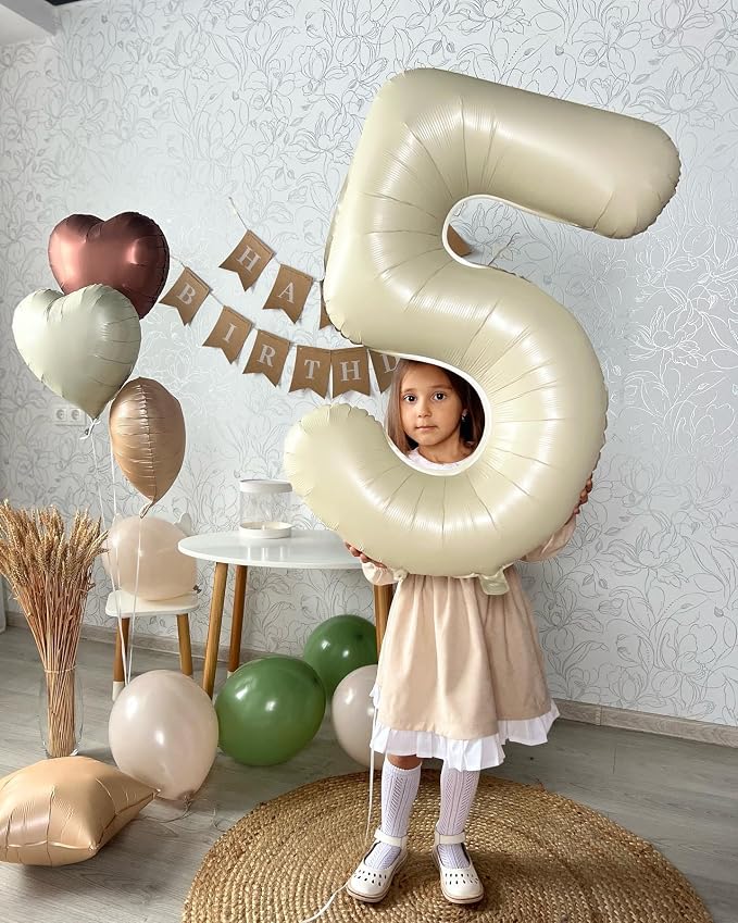 Cream Number 5 Balloon 40 Inch - Image 7
