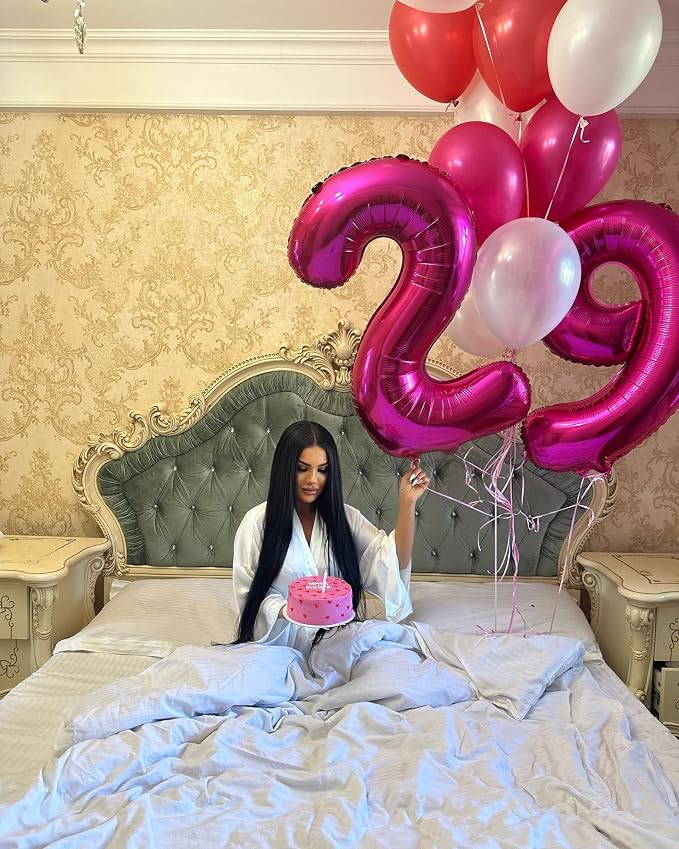 Hot Pink 9 Balloon - Image 4
