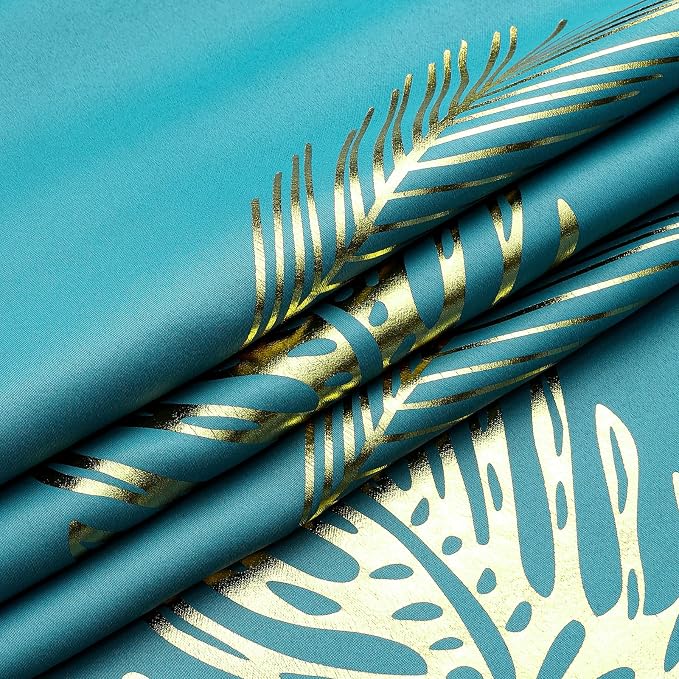 Teal Blackout Curtains 84 Inches Long, Grommet Curtains - Image 9