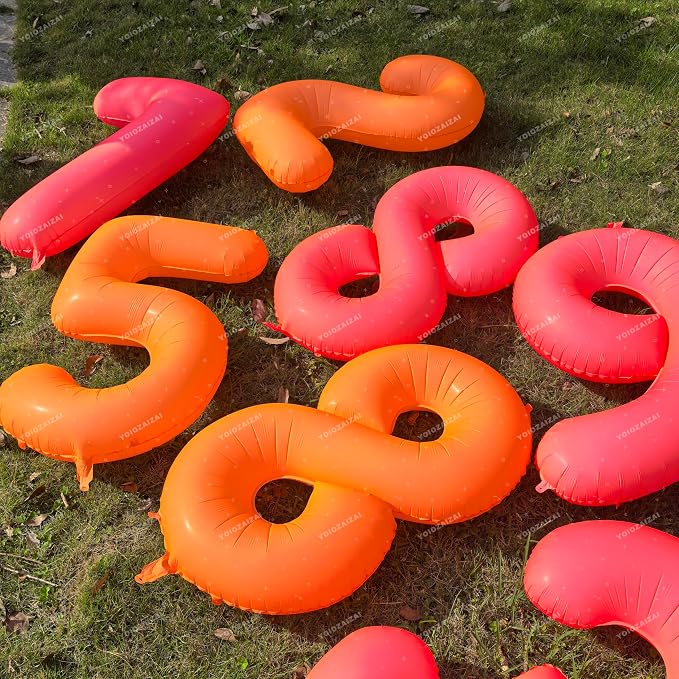 40 IN Orange Birthday Number 6 Balloon Fluorescent Orange Foil Balloon | - Image 4
