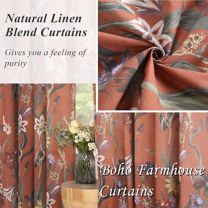 Schweek Boho Curtains 84 Inches Length 2 Panels - Image 5