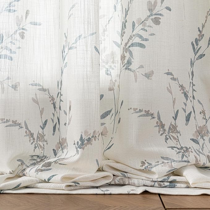 MYSKY HOME Sheer Floral Curtains - Image 6