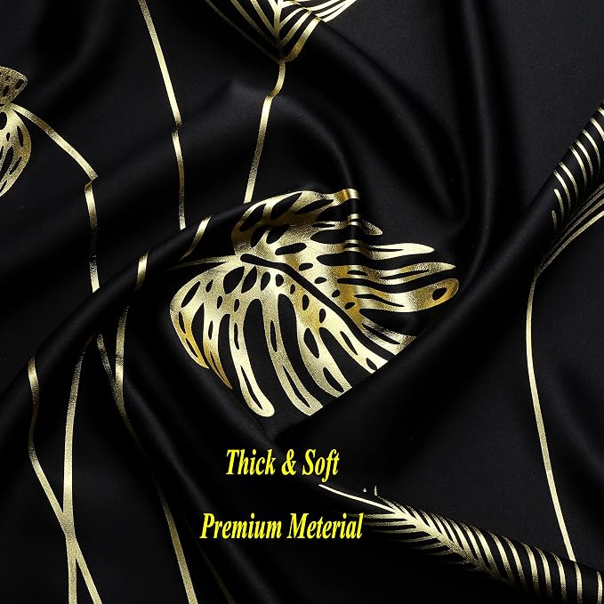 Black Blackout Curtains for Bedroom 102 Inches Long, Room Darkening Grommet - Image 5