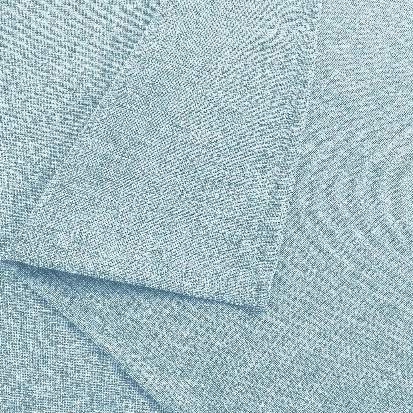 Hiasan 2 Pack Faux Linen Square Tablecloth - Wrinkle and Stain Resistant Washable Table Cloth for Kitchen Dining Room Holiday Table Cover for Party Dinner, Lux Slate Blue, 30 x 30 Inch