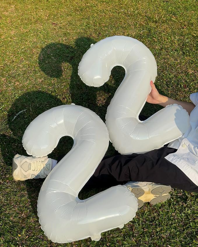 40 Inch White Number 8 Balloon Birthday Party Decorations - Image 8