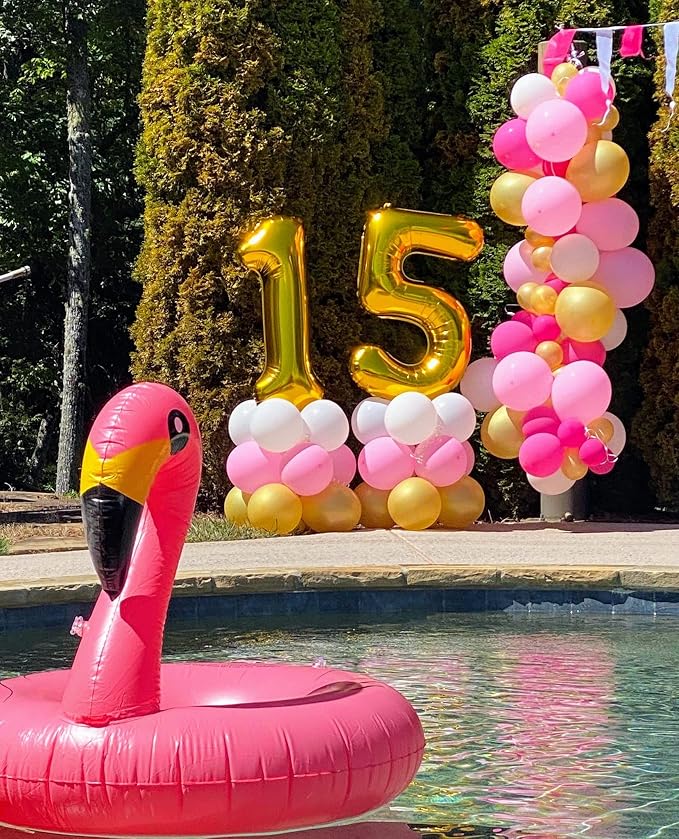 Gold 15 Balloon - Image 3