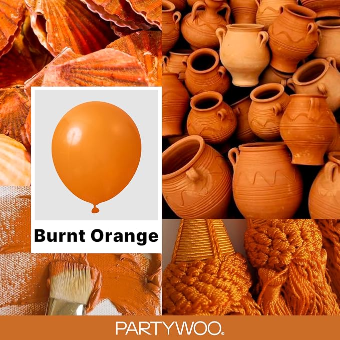PartyWoo Burnt Orange Balloons 140pcs Different Sizes of 18 12 10 5 Inch - Image 2