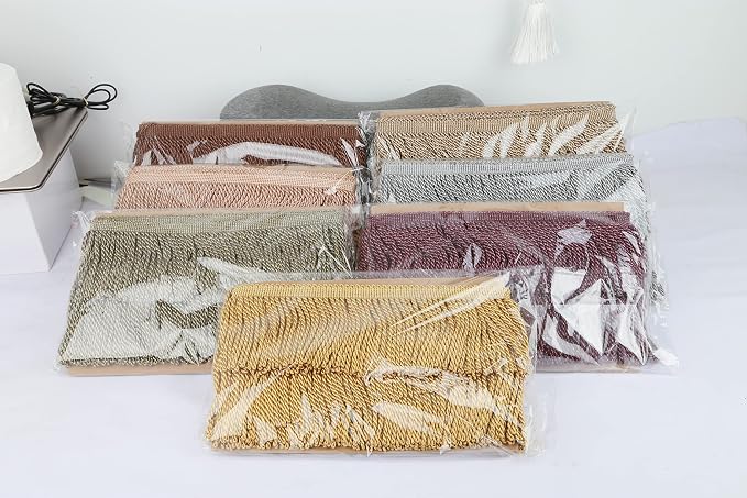 5 Yard Curtain Bullion Fringe Trim-Rayon Tassel Embellishments | 4 Inch Wide - Image 3