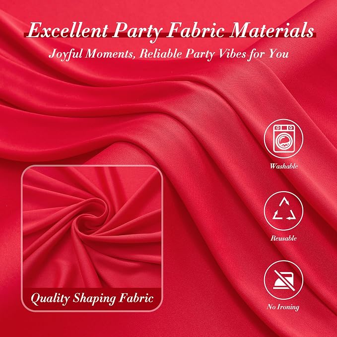 10ft x 10ft Red Backdrop Curtains - Image 7